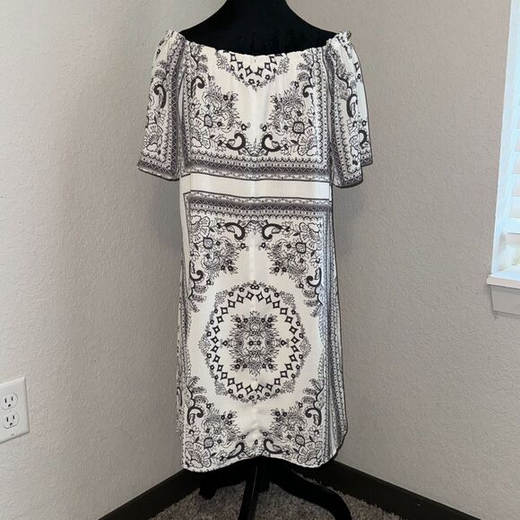 Maurices Mini Dress Women's Large Multicolor Floral Off The Shoulder Pullover - Picture 2 of 6